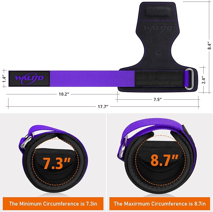 Weight Lifting Wrist Strap，Double Layer Leather Wrist Wraps with Neoprene Padding for Weightlifting & Deadlifts – Adjustable Gym Straps for Men & Women