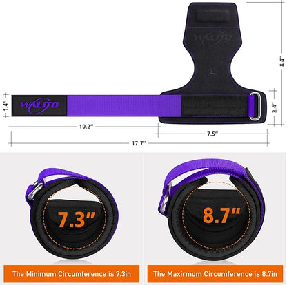 Weight Lifting Wrist Strap，Double Layer Leather Wrist Wraps with Neoprene Padding for Weightlifting & Deadlifts – Adjustable Gym Straps for Men & Women