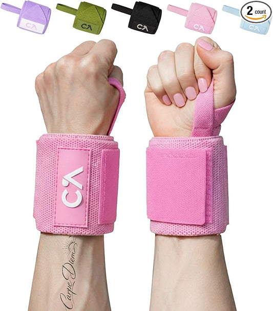 Wrist Wraps for Weightlifting – 12"-18" Adjustable Wrist Support with Thumb Loop, Stable Gym Straps for Bench Press, Powerlifting & Strength Training