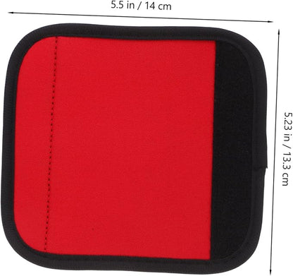 2Pcs Removable Polyester Barbell Pad with Non Skid Grip Cover for Weightlifting Dumbbell and Horizontal Bars Protection Training Accessory for Hip Thrusts and Pull Ups Red