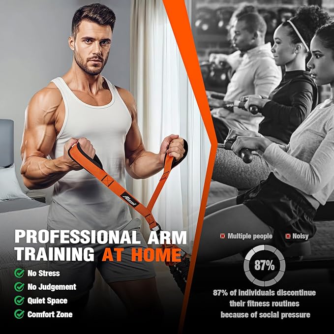 HPYGN Resistance Bands Training for Arms, Biceps, Triceps, Back, Abs, Shoulders, Heavy Duty Exercise Bands with Handles, Door Anchor, Home Gym Workout Equipment for Tricep Pushdowns, Face Pulls