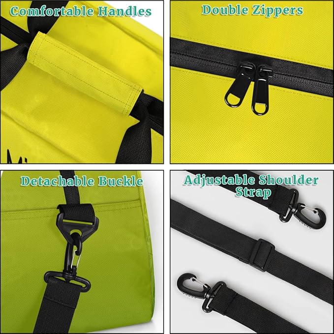 Personalized Martial Art Bag Duffel Bag for Boys Girls, Custom Taekwondo Karate Bag for Travel Weekender Practice Gradient Green