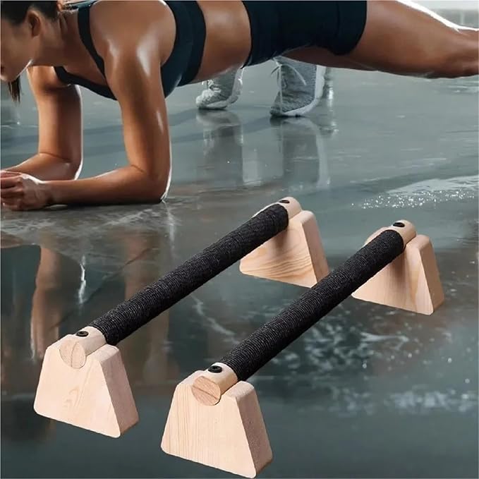 Calisthenics Bars Push Up Bar 1 Pair Wooden Solid Wood Bracket Durable Push-up Stand Non-slip Parallettes Bars Bodybuilding Fitness