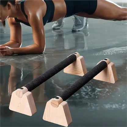 Calisthenics Bars Push Up Bar 1 Pair Wooden Solid Wood Bracket Durable Push-up Stand Non-slip Parallettes Bars Bodybuilding Fitness