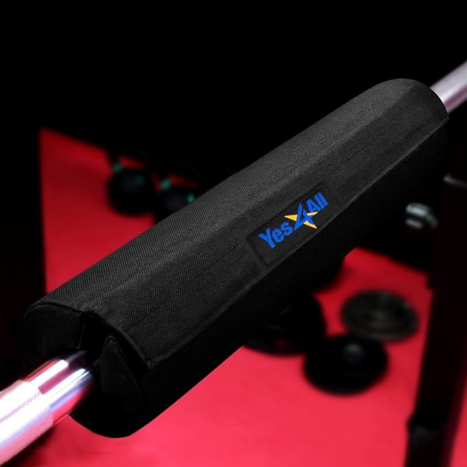 Yes4All Ergonomic Foam Bar Pad, Olympic Barbell Squat & Neck Pad for Squats, Hip Thrusts & Weight Lifting Bar