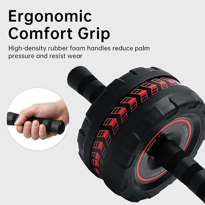 Ab Roller Wheel for Abs Workout - Core Strength Training Equipment for Home Gym with Knee Pad, Abdominal Exercise Wheel for Men and Women