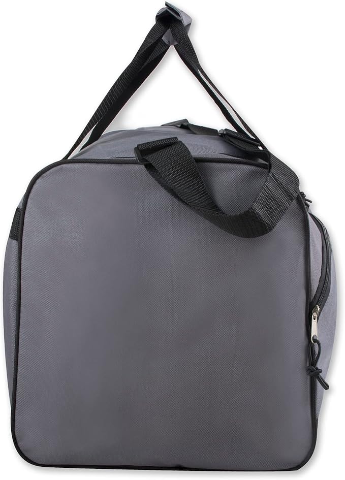60 Liter, 26 Inch Duffle Bag – Heavy Duty Extra Large Sports Gym Equipment Travel Duffel Bag for Men and Women (Grey)