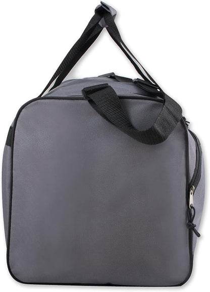 60 Liter, 26 Inch Duffle Bag – Heavy Duty Extra Large Sports Gym Equipment Travel Duffel Bag for Men and Women (Grey)