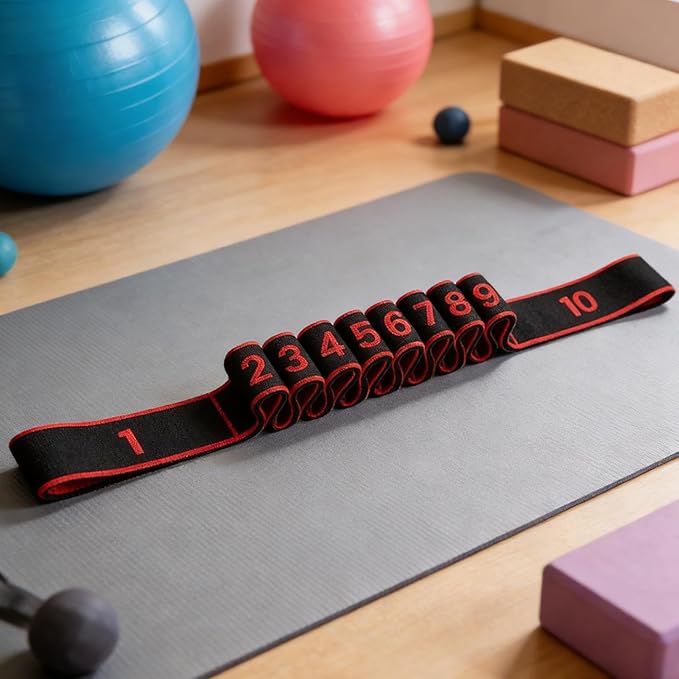 Workout Bands Set, Adjustable Training Equipment, 150x15cm Leg Stretch Yoga Bands for Adults, Latex Fitness Accessory, Exercise Gear with Multi-Level Tension, Full Body Legs Mobility