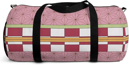 Anime Gym Bag for Women Men - Large Capacity Waterproof Workout Fitness Travel Sports Bags Fashion Street Camping ExpandaCLe Carry On Duffle Bag For Couple (Pink Nzka) PTY