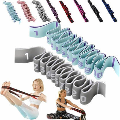 Fitness Resistance Bands with Handles, Fitness Resistance Band for Stretching and Yoga, Fashion Puller Exercise, Adjustable Bands for Full Body Stretching Shaping