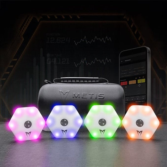 METIS Reaction Training Lights | Speed & Agility Training Tool with App Integration – LED Reaction System for Athletes, Fitness, Sports & Rehab