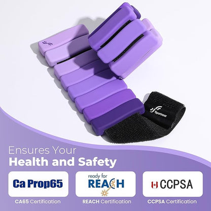 Sportneer Ankle & Wrist Weights Set of 2 (1LB/2LB Each) for Women Men Comfortable Arm Leg Weight for Pilates, Running, Walking, Workout, Yoga, Water Aerobics, Pool Exercises