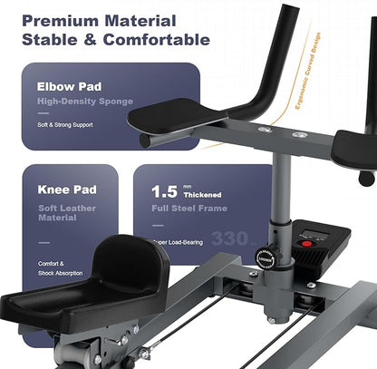 Crawling Machine Workout - Spine Twist and Stretch Trainer, Metal Detachable Crawling Exercise Machine, Exercise Equipment for Home & Gym, Abdominal,Waist and Core Training, Bearing 330lb