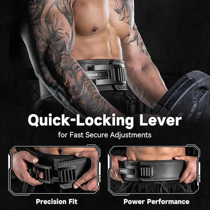 Lever Lifting Belt for Man and Women, Weightlifting with Adjustable Heavy Duty Buckle, Professional Weight Lifting Belt
