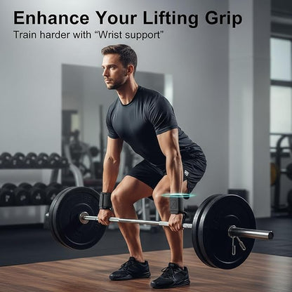 Weight Lifting Hooks for Deadlifting (Pair), 660Lbs Capacity Non-Slip Wrist Support Straps for Men & Women, Gym Wrist Wraps for Pull Up, Fitness, Strength Training, Bodybuilding Workout