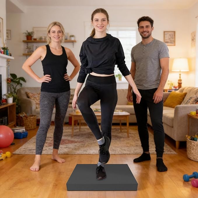 Exercise Balance Pad, Thick Stability Mat, Exercise Foam Pad with Closed-Cell Texture, Fitness Training Base for Joint Stability Improvement, Core Strength Development, and Mobility Enhancement