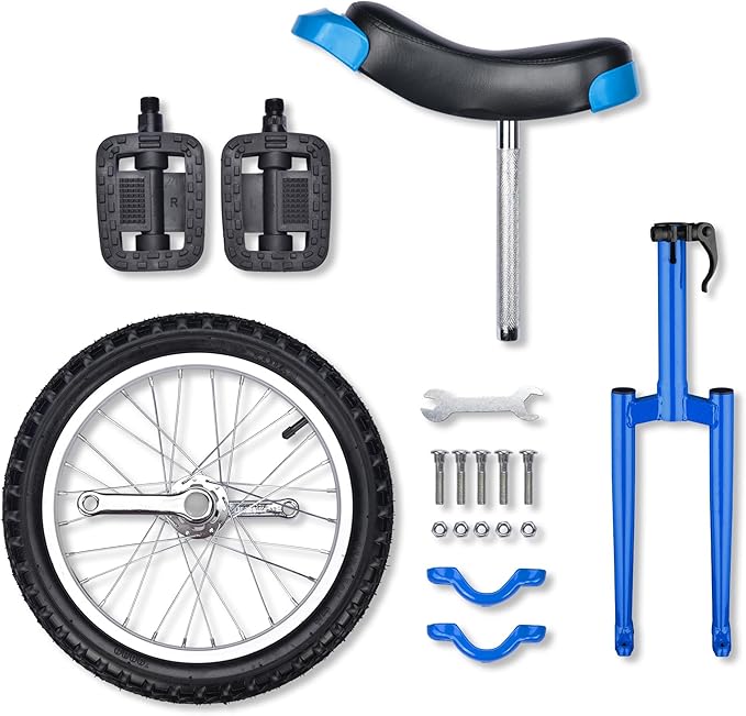 AW 16/18/20/24 Inch Wheel Outdoor Unicycle Adjustable Seat Exercise Bicycle Fit Adults Kids Outdoor Sports Fitness Exercise, for Choice