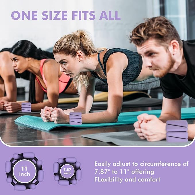 Wrist Weights, Ankle Weights for Women Men, Adjustable Wrist Weighted Bracelet for Home Gym Workout, Running, Yoga, Exercise, Strength Training