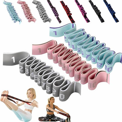 Fitness Resistance Bands with Handles, Fitness Resistance Band for Stretching and Yoga, Fashion Puller Exercise, Adjustable Bands for Full Body Stretching Shaping