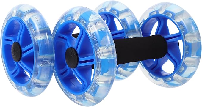 VICASKY Twin-wheel Fitness Roller Ab Wheel Core Strength Trainer for Men Women with Blue Sturdy Design for Home Gym Abdominal Exercise and Weight Loss Equipment