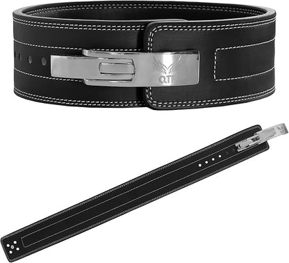 QTF'S Weight Lifting Lever Belt For Men and Women Made of Thick Leather Gym Training Belt Ideal for Weightlifting and Bodybuilding Squats and Deadlifts