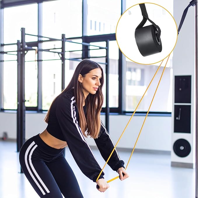 6Pcs Resistance Bands, Exercise Bands Resistance with Door Anchor, Heavy Duty Pull Up Exercise Bands for Home Workouts, Full Body Training Physical Therapy.