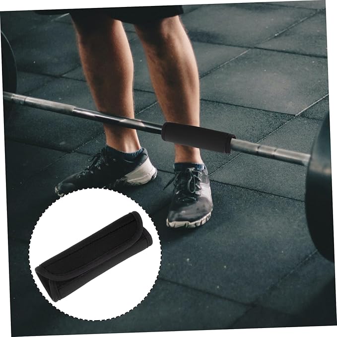 Mikikit 2pcs Deadlift Squat Pad Barbell Hip Thrust Lifting Grip Protection Polyester Mat Accessories