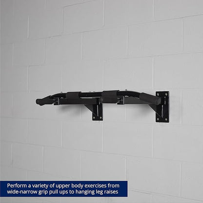Titan Fitness 3 Position Wall Mounted Pull Up Bar ChinUp Mount Foam Grip Handles Multi Function Home Gym Exercise