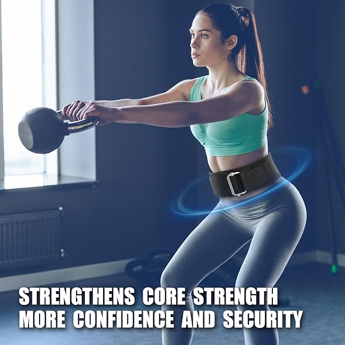 Workout Weight Lifting Belt for Men, Gym Belt for Dip, Squat, Pull Up and Exercise with Metal Buckle,Back Support Weightlifting Belt Women