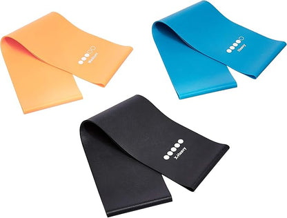 Amazon Basics Resistance Bands for Working Out, Exercise, Strength Training, Body Stretching, Set of 5, Multicolor