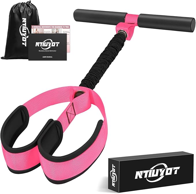 Upgraded Durable Pedal Resistance Band with Handle, Thickened Latex Tubes and Soft Foam Fabric Foot Pedal, Sit Up Exercise Equipment for Abdomen, Waist, Arm, Core/ABS, Leg, Physical Therapy