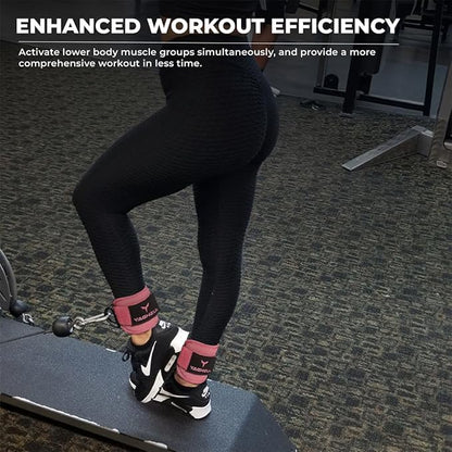 Ankle Straps for Cable Machines Women, Glute Kickback Cable Machine Attachments, Gym Ankle Cuffs, Wrist Cuffs for Workout, Leg Training Accessory, Fitness Gear for Home or Gym