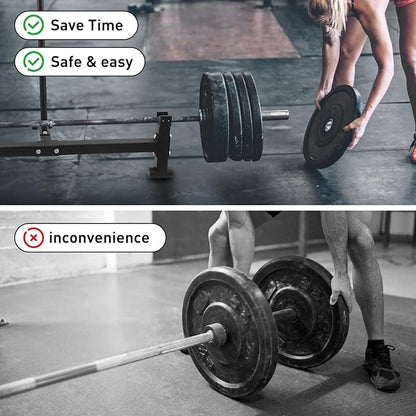 Heavy Duty Deadlift Barbell Jack Weight Lifting Olympic Barbell Changing Weight Plates for Deadlifting, Powerlifting, and Weightlifting - 900lb Capacity