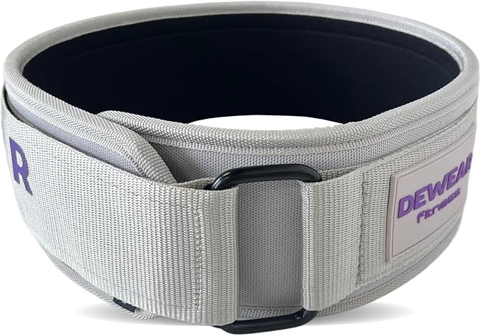 Durable Weight Lifting Belt, 4'' Wide Gym Belt for Bodybuilding, Powerlifting, Squats, Deadlift - Provides Lumbar Support & Stability for Men & Women