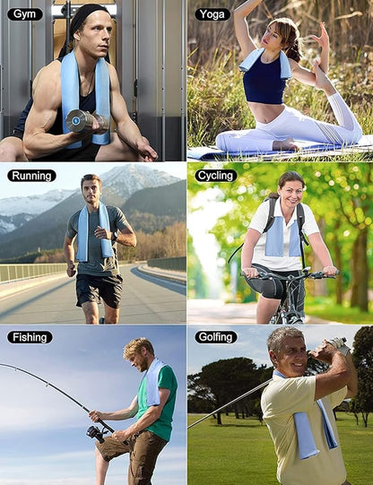 Microfiber Towel, Beach Towel, Fast Drying, Lightweight, Soft, Compact, Quick Dry Fitness Hiking Yoga Camping Travel Towel (Blue, L 30x60 in)
