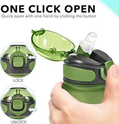 Enerbone 32 oz Drinking Water Bottle with Times to Drink and Straw, Motivational with Carrying Strap, Leakproof BPA & Toxic Free, Ensure You Drink Enough Water for Fitness Gym Outdoor