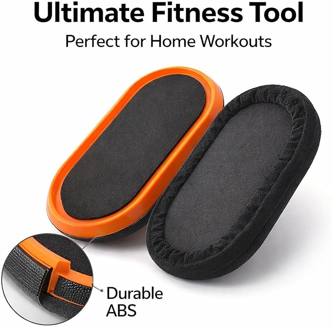 Workout Sliding Disc Sliders, 2 Pcs Core Stability Fitness Equipment, Yellow - Durable EVA and ABS Material, Full Body Muscle Training for Home and Gym