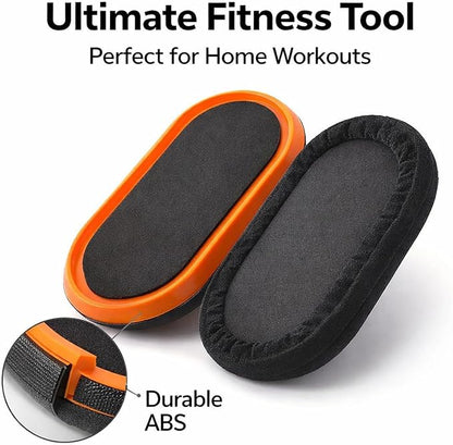 Workout Sliding Disc Sliders, 2 Pcs Core Stability Fitness Equipment, Yellow - Durable EVA and ABS Material, Full Body Muscle Training for Home and Gym