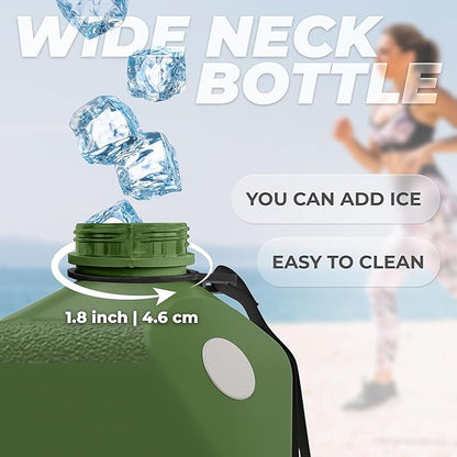 Magvortex Water Bottle 91oz, 2.7 liters BPA-Free Plastic, Magnetic Phone Holder, Wide Mouth, Leakproof Flip-Top Lid, Large Daily Intake Chug Bottle for Hydration, Gym, Hiking & Daily Use