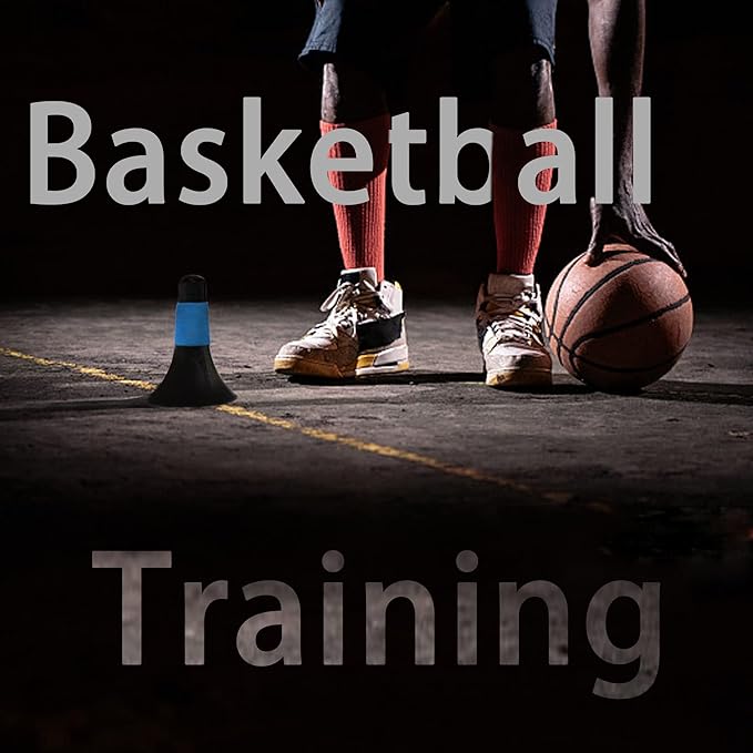 8 Pcs Sport Cones for Drills，9 Inch Agility Training Cones Sports with Carry Bag, Basketball Training Cones for Soccer Football Basketball Speed Grab Drills and Training
