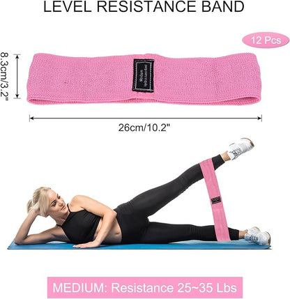 PATIKIL Booty Resistance Bands for Working Out Non-Slip Workout Bands Fabric Resistance Loops Elastic Exercise Fitness Bands for Women Men Hip Leg Gym