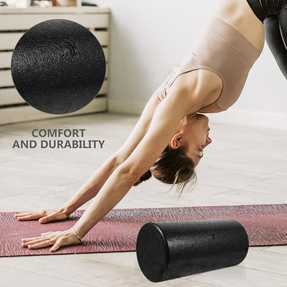 Homoyoyo Yoga Massage Roller Foam Epp Muscle Relaxation Stick 30x15cm Black Fitness Trigger Point Roller for Home Exercise and Muscle
