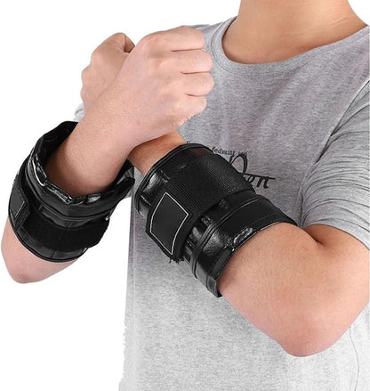 Adjustable Ankle and Wrist Weights, Imitation Leather Sandbag with 8 Compartments for Steel Plates, 1-3kg Fitness Training Equipment for Men and Women, Exercise, Running, Jogging