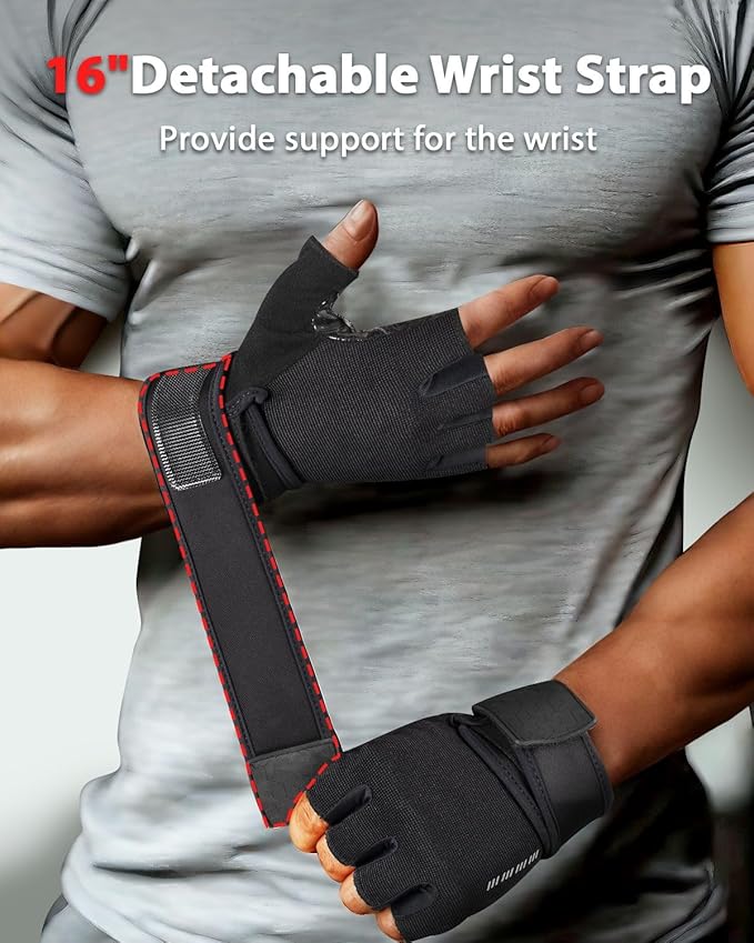 RIGWARL Workout Gloves, Lightweight Fitness Gloves with Full Palm Protection and Excellent Grip for Men Women, Weight Lifting Gloves for Cycling Pull ups Exercise