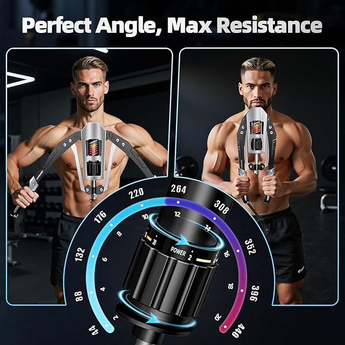 Twister Arm Exerciser, Adjustable Arm Twister Trainer, Chest Expander, Home Gym Equipment, Shoulder Arm Chest Forearm Muscle Training,22-440lbs Hydraulic Power Fitness Workout Exercise