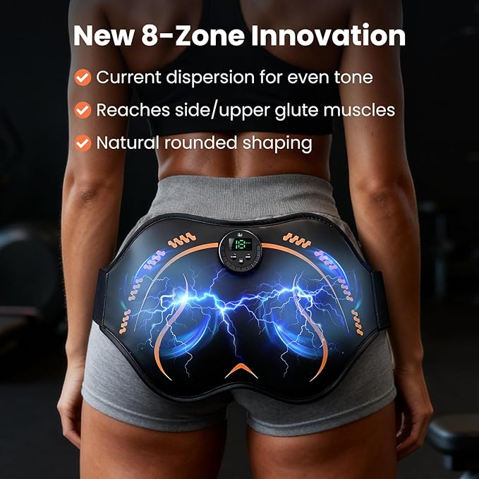 Hip Trainer Glute Abs Stimulator Belt, Butt Lifting Machine & Muscle Toner, Muscle Stimulator for Lifting HIPS, Home Workout Equipment for Women