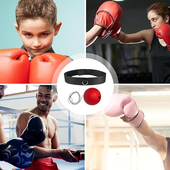 Boxing Training Reflex Balls - Boxing Reaction Ball | Head Punching Ball | Child Adults React Reflex Ball for Boxing Training | Workout Equipment Beginners Fitness Reflex Ball for Traveling, Gym