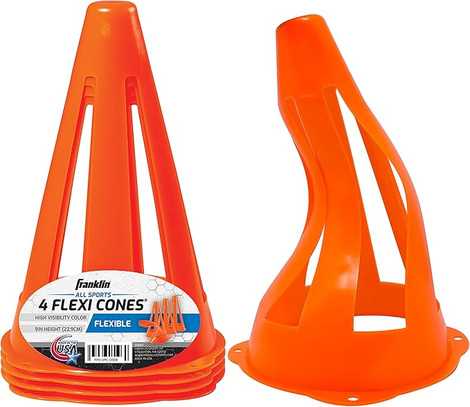 FRANKLIN SPORTS INDUSTRY 4PK 10'Flex Marker Cone SOCCER ACCESSORIES