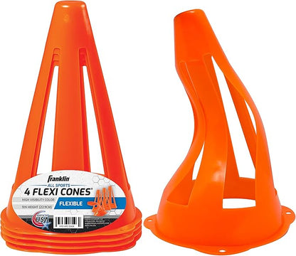 FRANKLIN SPORTS INDUSTRY 4PK 10'Flex Marker Cone SOCCER ACCESSORIES